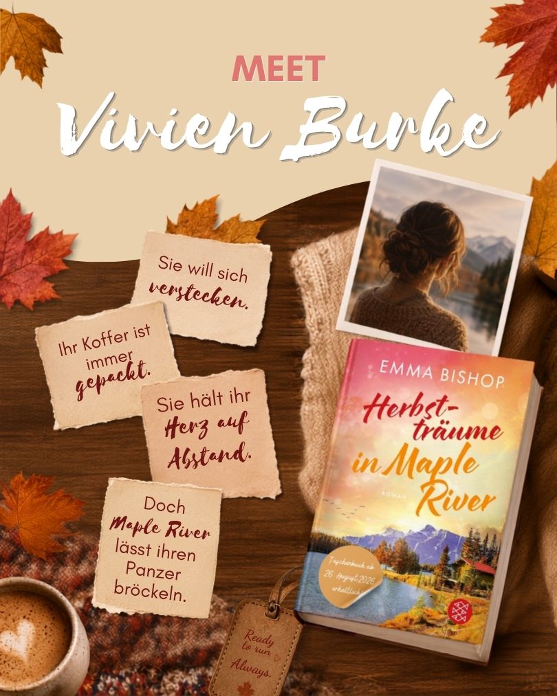 Charaktervorstellung „Meet Vivien Burke“ zu „Herbstträume in Maple River“ von Emma Bishop